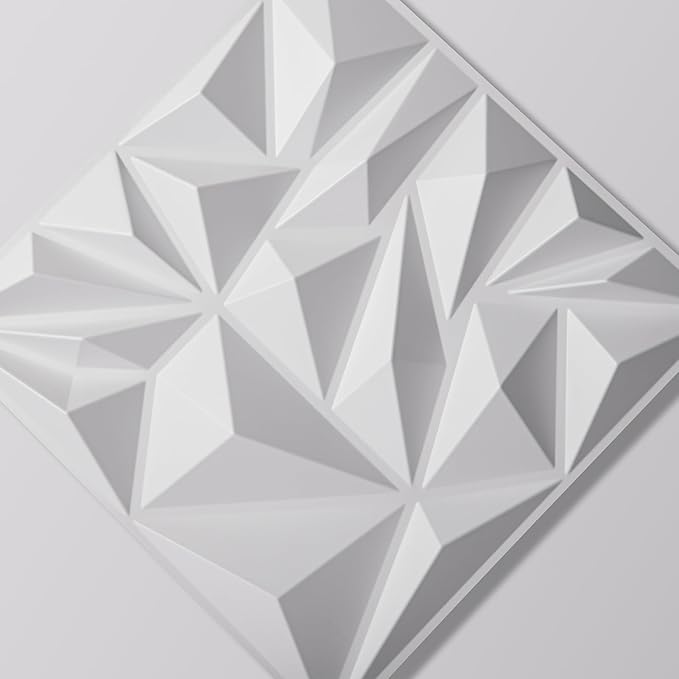 Art3d 33-Pack 3D Wall Panels for Interior Wall Decor, Modern Diamond Textured - Image 9