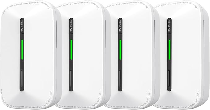 Siterlink Carbon Monoxide Detectors Plug in, 10 Year Replaceable Battery by Siterlink