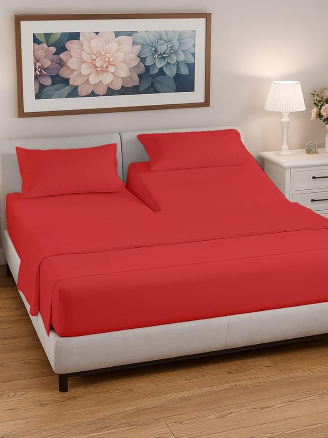 Split Head King Sheet Set – 4 Piece Flex Split Top King Sheets - Image 2