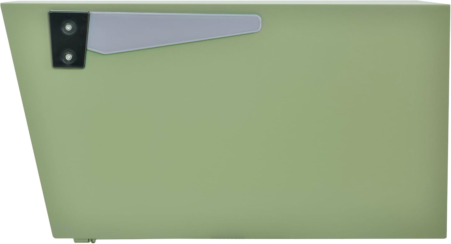 Mail Boss Mail Manager Mid Century Modern Locking Post Mount Mailbox | Patented anti-pry lock, accepts small packages, USPS approved, vandal-resistant galvanized steel curbside design.