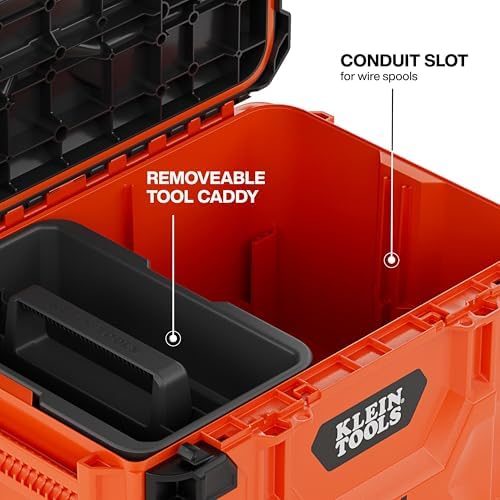 klein tools 54200mbx modbox medium deep tool box, side view