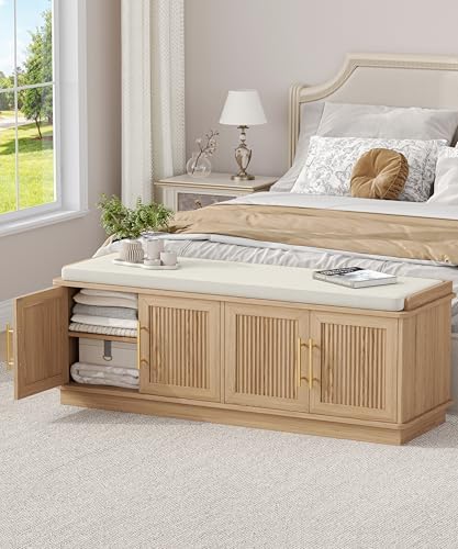 akxomel 47.2" fluted shoe storage bench 4 doors, package contents