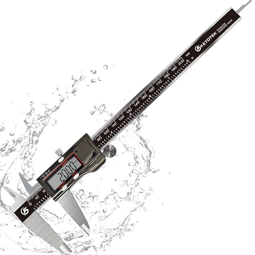KETOTEK Digital Caliper 8" Electronic Caliper IP54 Splash Proof, Measuring Tool by KETOTEK