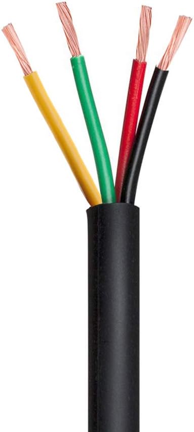 100FT 22 AWG Gauge Wire/Cable RVV 4 Conductor Bare Copper - Image 2