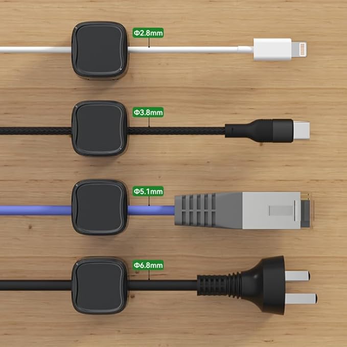 Magnetic Cable Clips, Adjustable Cord Holder Management, Adhesive Wire Keeper - Image 8