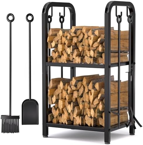 honest outfitters firewood rack indoor, 2-tier firewood rack, main product view