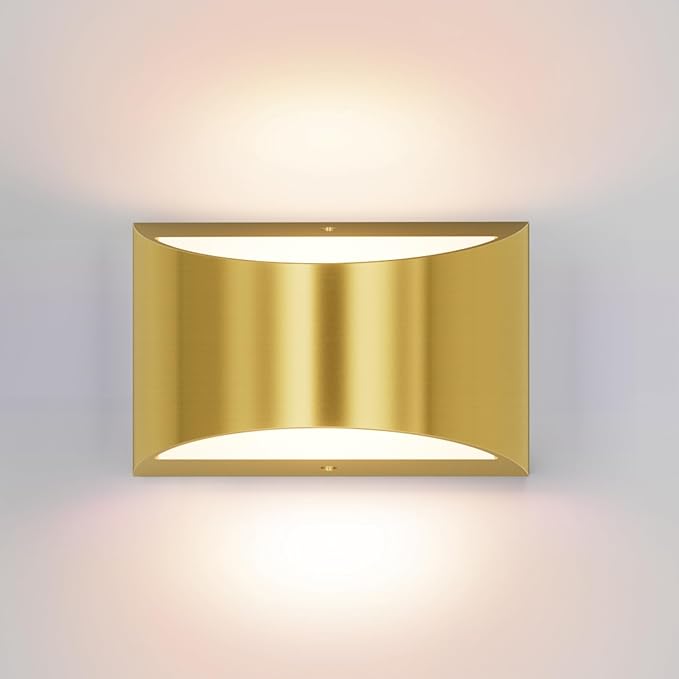 Aipsun Brushed Brass Wall Sconce Indoor Wall Lights Hardwired 1 Pack Up and by Aipsun