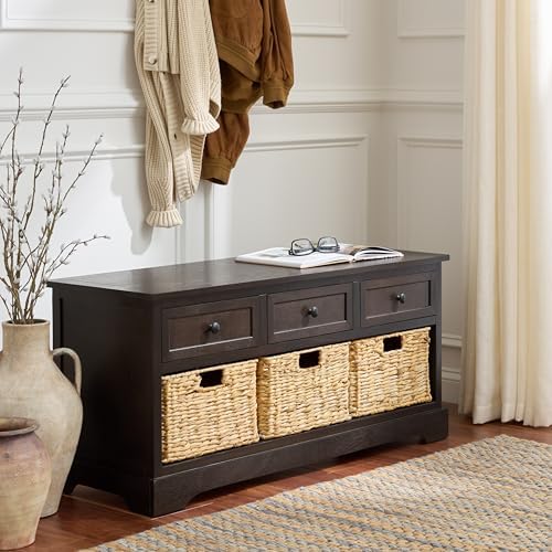 safavieh home collection – damien dark chocolate 6-drawer shown in use
