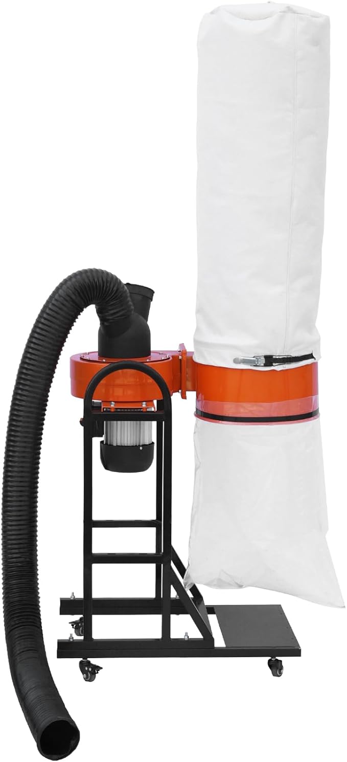 VEVOR 1.5 HP Dust Collector, 716 CFM, Portable Vortex Dust Collector, - Image 9