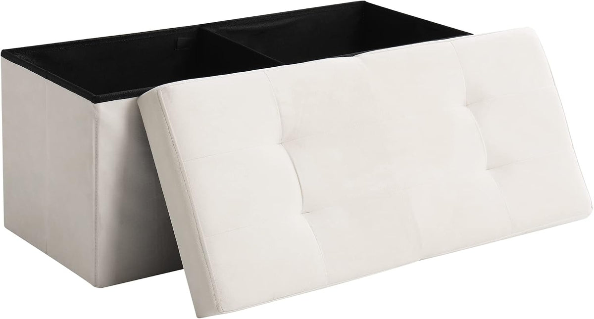 storage ottoman bench foldable footrest foot stool, 30", main product view
