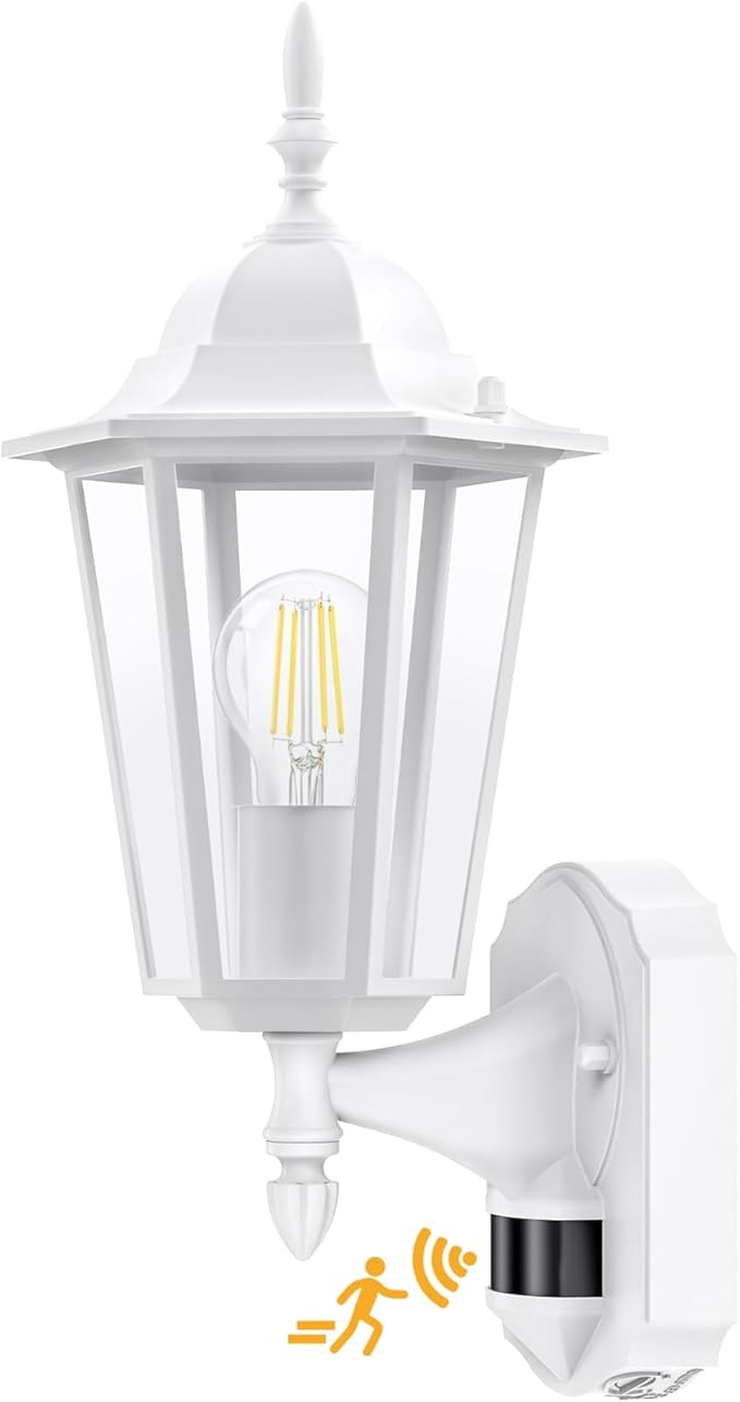 Lamomo Motion Sensor Outdoor Lights, Upgrade Dusk to Dawn White Outdoor Light by Lamomo