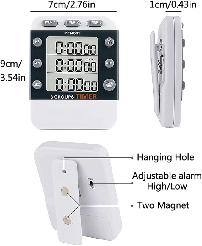 MOSTRUST Digital Dual Kitchen Timer - Image 2