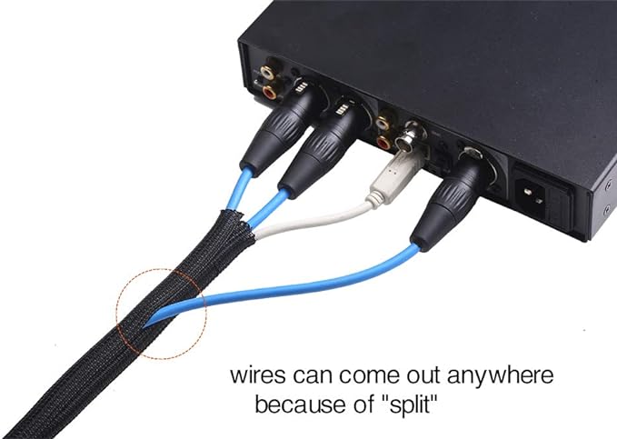 Alex Tech 25ft - 3/4 inch Cord Protector Wire Loom Tubing Cable Sleeve Split - Image 3