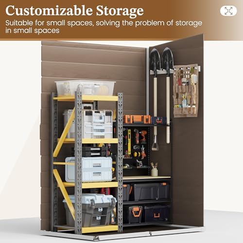 udpatio outdoor storage shed 5x3 ft, garden resin, view 9