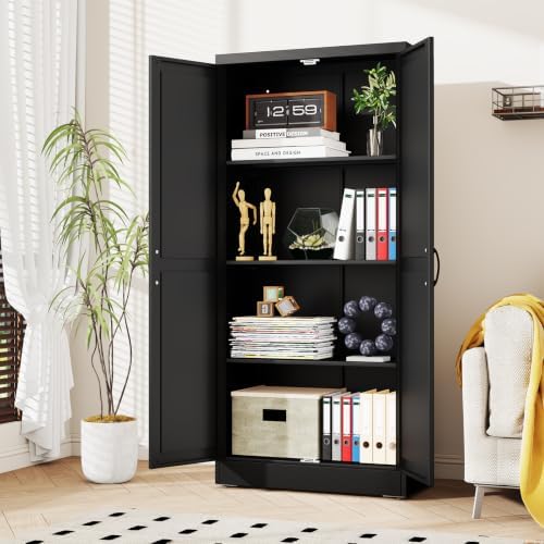 metal garage storage cabinet, 63" h steel tool, view 9