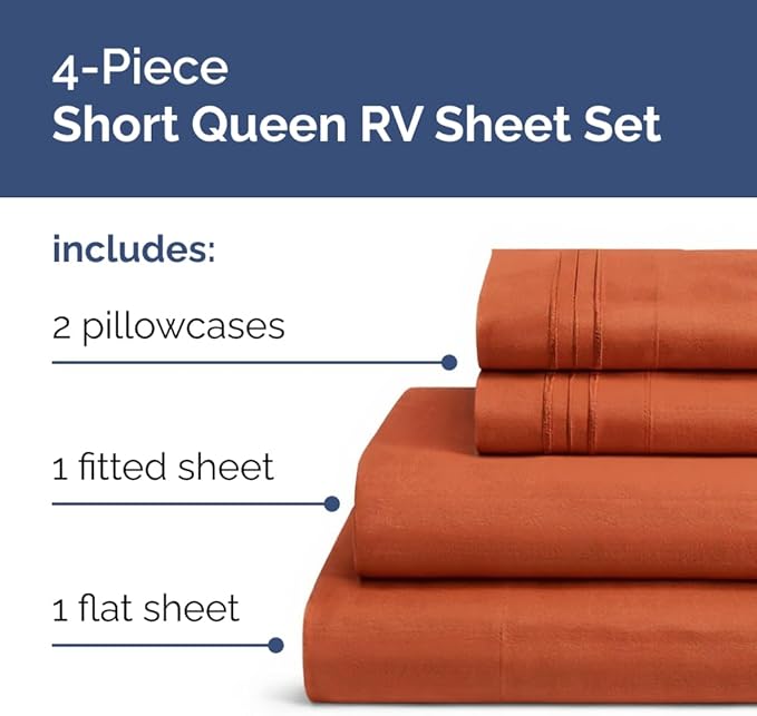 RV Short Queen Sheet Set 60 X 75 - Image 2