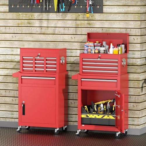 intergreat tool chest, 5 drawers rolling tool chest shown in use