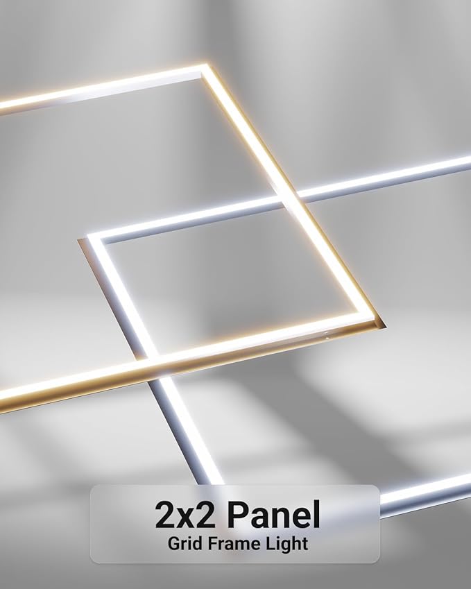 Sunco 12 Pack 2x2 Edge-Lit Frame LED Panel Lights, Drop Ceiling Flat Light - Image 2