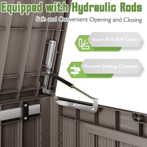 outdoor storage waterproof deck box for patio (180, package contents