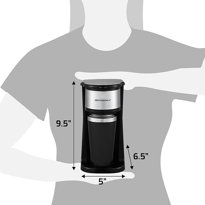 Elite Gourmet EHC-112B Personal Single-Serve Compact Coffee Maker Brewer - Image 7