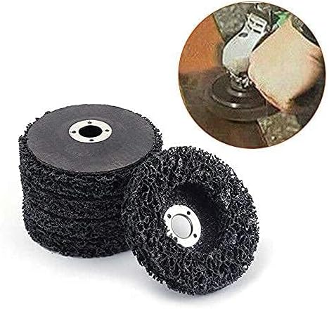 SIGNI 5 Pack 4-1/2" x 7/8" Poly Strip Discs Stripping Wheel for Angle Grinder -Remove Paint, Rust and Clean Welds Oxidation (5 Pack-Black)