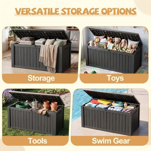 efu outdoor storage box waterproof, 330 gal gen, side view