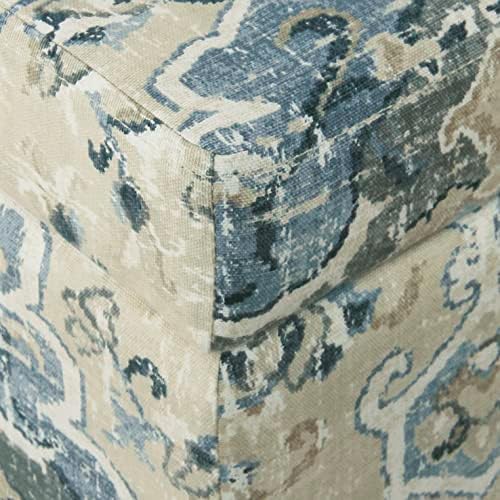 homepop 36" decorative storage bench - antiqued blue, package contents