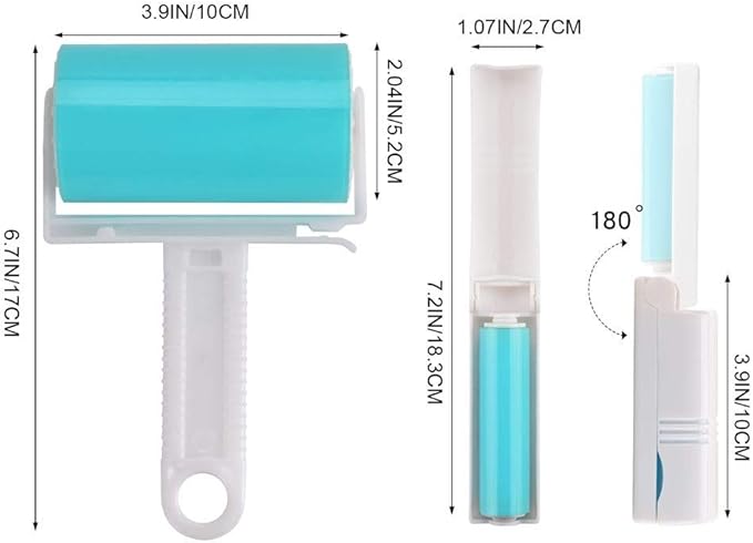 Washable Gel Lint Roller 4 Pack, Reusable Sticky Lint Roller Portable Dog Cat - Image 4