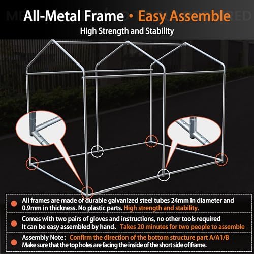 bike storage shed 5.25x7.2ft motorcycle tent 420d oxford, close-up detail