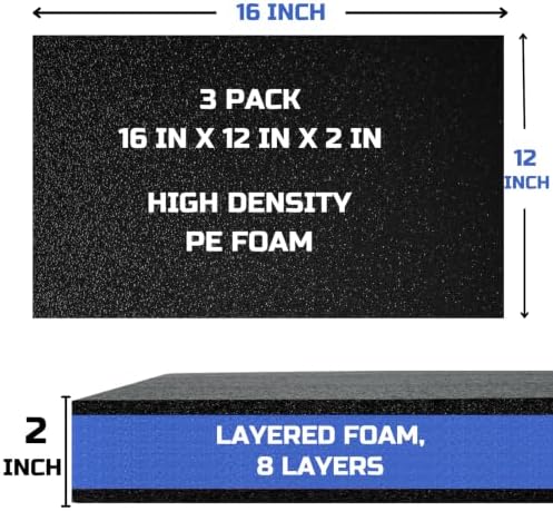 onreva tool box foam organizer 16x12x2 inch 3pack shown in use