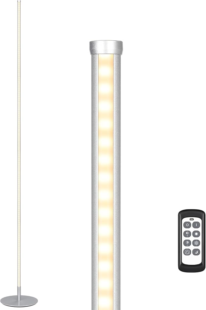 EDISHINE LED Corner Lamp, 57.5" Tall Slim Sleek Floor Lamps - Image 8