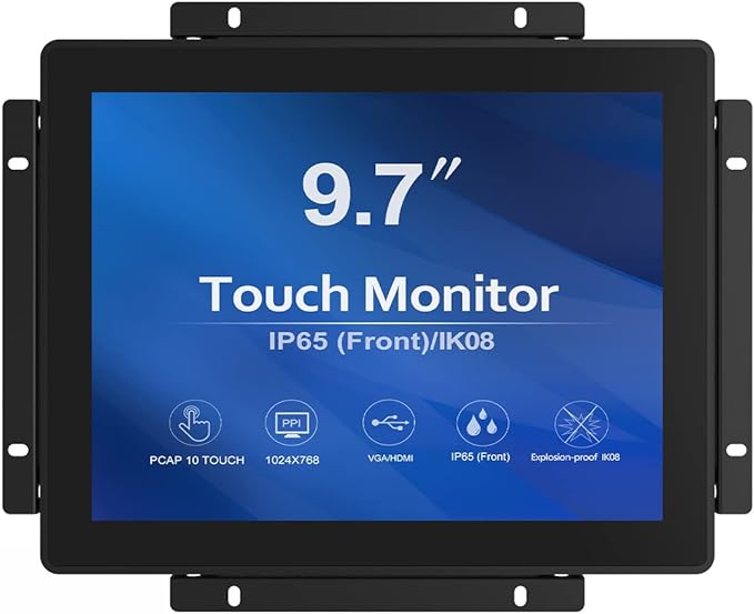 GreenTouch 9.7 Inch Open Frame 1024x768 PCAP Touch Screen Monitor, Embedded by GreenTouch