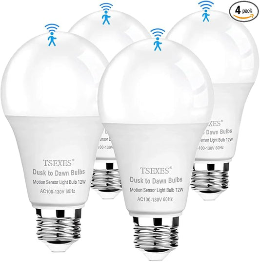 TSEXES 12W Motion Sensor Light Bulbs, 5000K Daylight, Motion Activated Light by SuperBrightLEDCornLightBulb