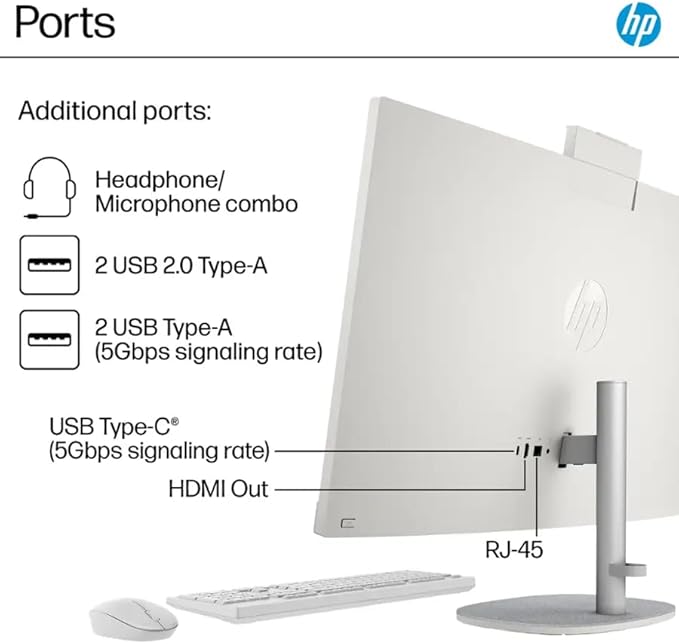 HP 27" All-in-One Touchscreen Desktop PC 2025 New, Intel Ultra 7 255U, Intel AI - Image 6
