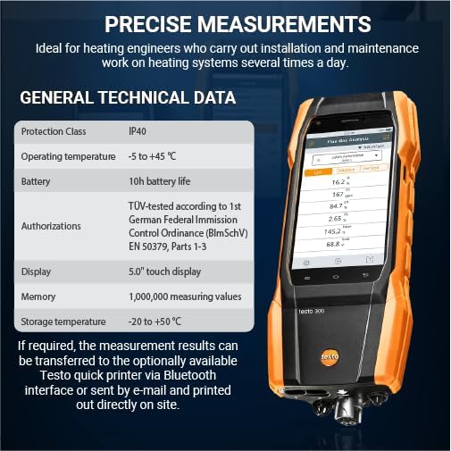 testo 300 Combustion Analyzer HVAC Kit - Image 7