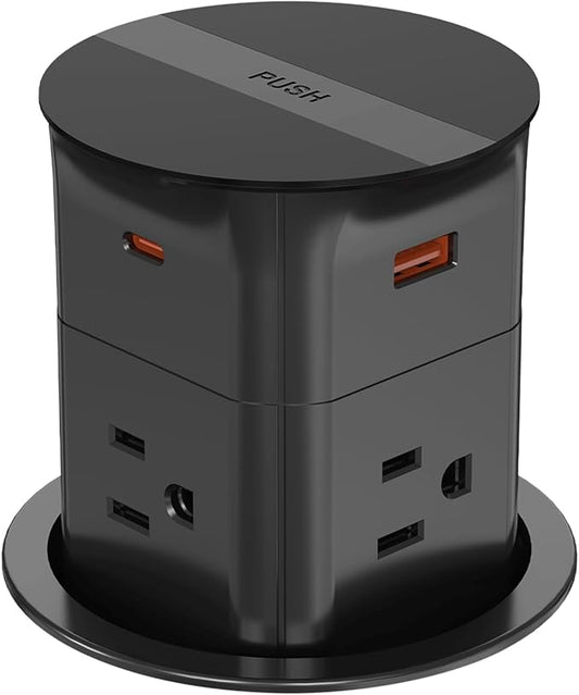 Pop Up Outlet for Countertop, Recessed Power Strip, Power Grommet 3.15 inch by Jgstkcity