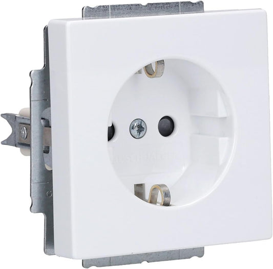 Busch-Jaeger 20EUCKS-84 SCHUKO Socket outlet with increased protection against accidental contact, davos/studio white, solo