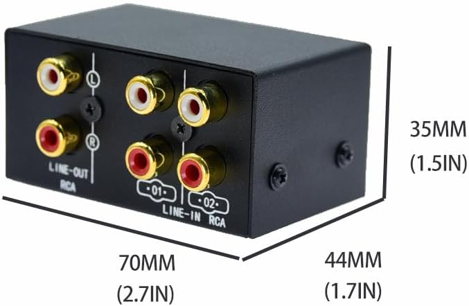 2 in 4 Out or 4 in 2 Out Audio Sound selector RCA Female Stereo Channel 2 - Image 2