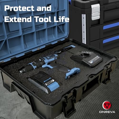 onreva tool box foam organizer 16x12x2 inch 3pack on a desk or shelf