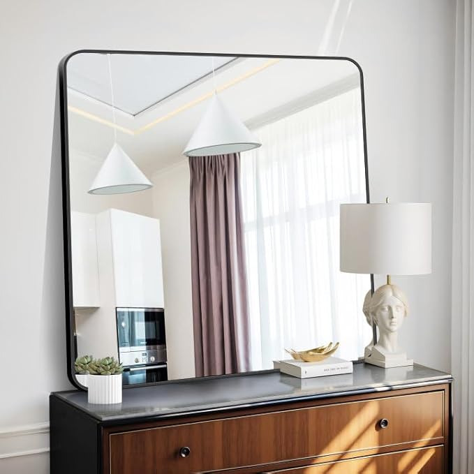 FORBATH Bathroom Mirror 42x42 Inch, Large Square Vanity Mirror - Image 2