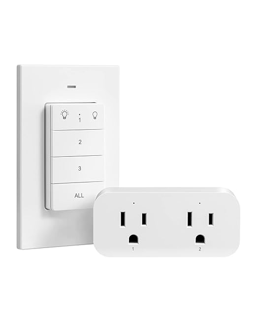 DEWENWILS Remote Control Outlet Wireless Light Switch, 2 Independent Control by DEWENWILS