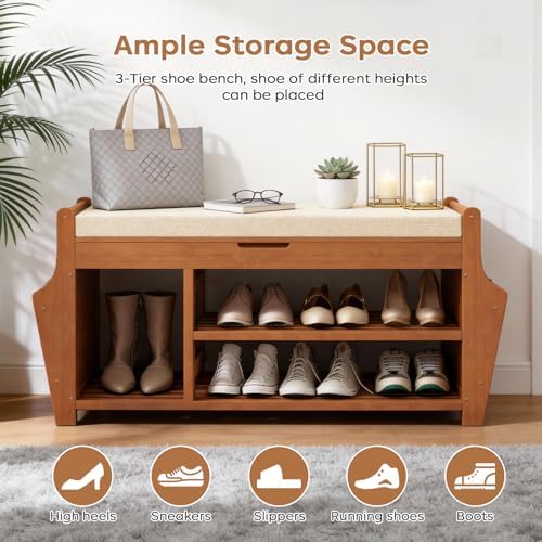 39.4in shoe bench with 2 holder, 3 tier, package contents