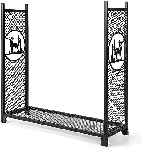 ironmax 4ft firewood rack with mesh sides &, main product view