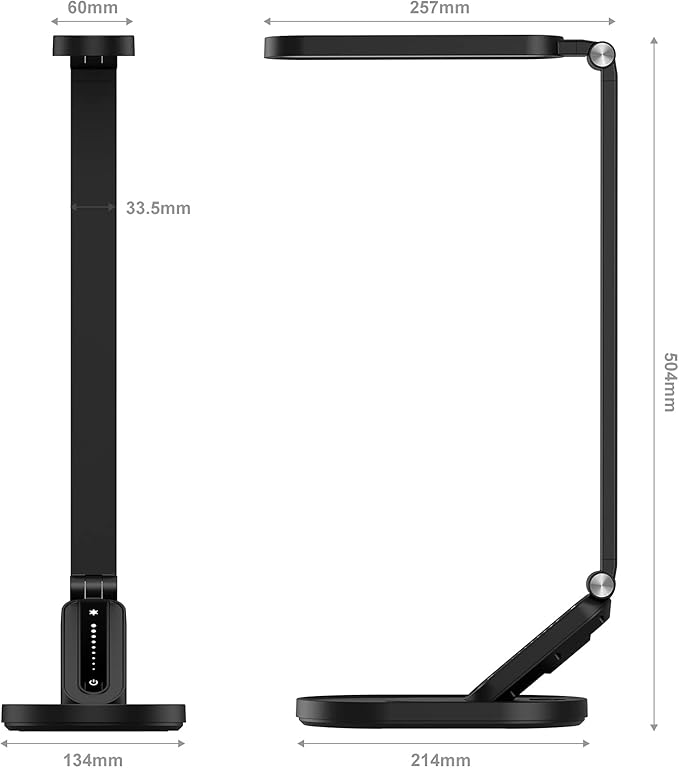JKSWT LED Desk Lamp, Eye-Caring Table Lamps Natural Light Protects Eyes - Image 5