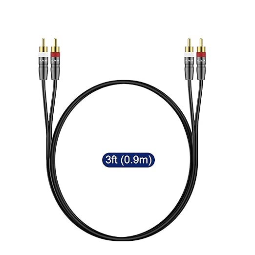 J&D RCA Cable, 2 RCA Male to Male Stereo Audio Cable, Heavy Duty, Compatible - Image 7