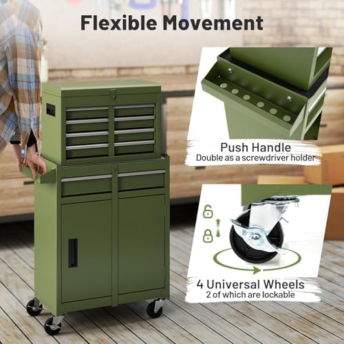 ironmax 2-in-1 detachable rolling metal tool chest, 5, package contents