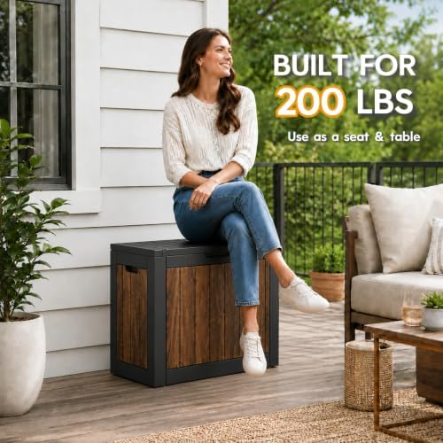 kamaboko 35 gallon outdoor storage box waterproof deck, package contents