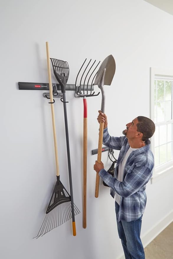 Rubbermaid FastTrack Garage Storage System Tool Hanging Kit, Wall Mount Holder - Image 11