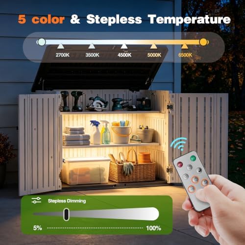 31 cu.ft resin outdoor storage cabinet with 2, side view
