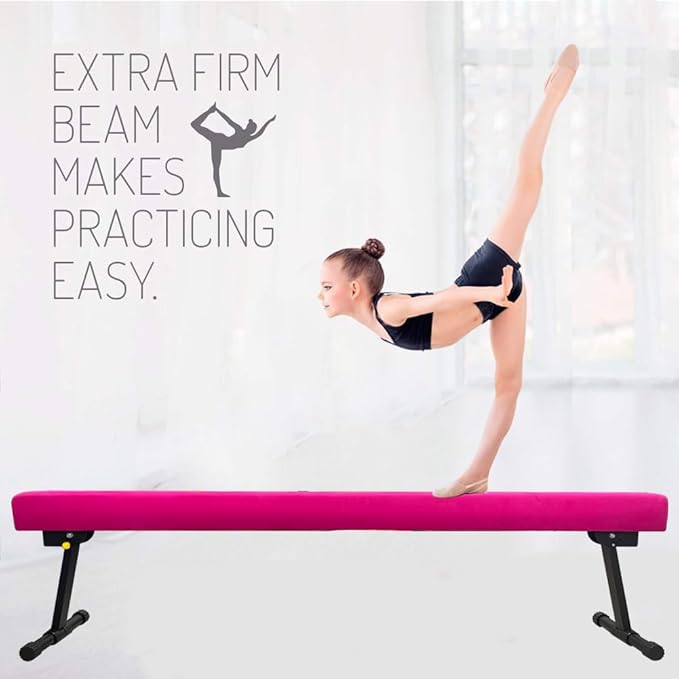 Adjustable&Foldable Gymnastics Balance Beam, 6FT/8ft High-Low Level Floor - Image 7